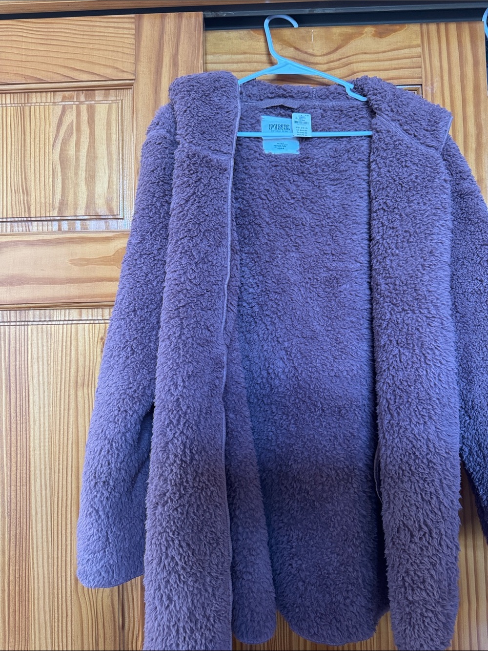 Victoria's Secret PINK Plush Sherpa Jacket in Dusty Mauve